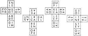 四文字キューブの展開図
